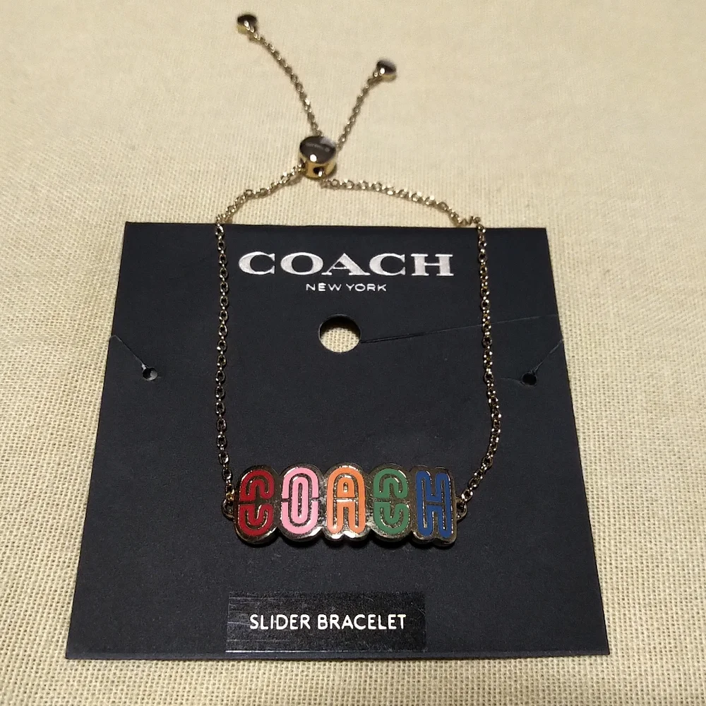 BRAND NEW COACH Rainbow Slider Bracelet